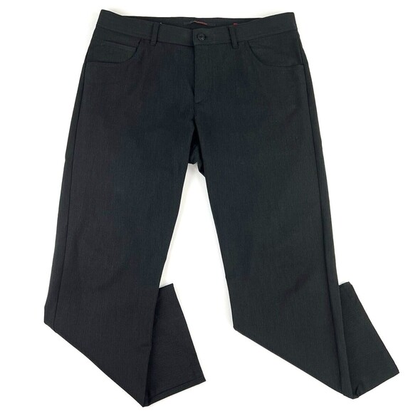ALBERTO Other - Alberto Ceramica Pants Mens Stone Modern Fit Black Pinstripe Stretch Sz 34x27.5